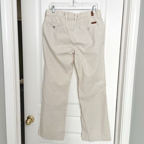 Seven For All Mankind Khaki Cottom Bootcut T6025487U Flat Front Pocket Pants - Picture 2 of 12